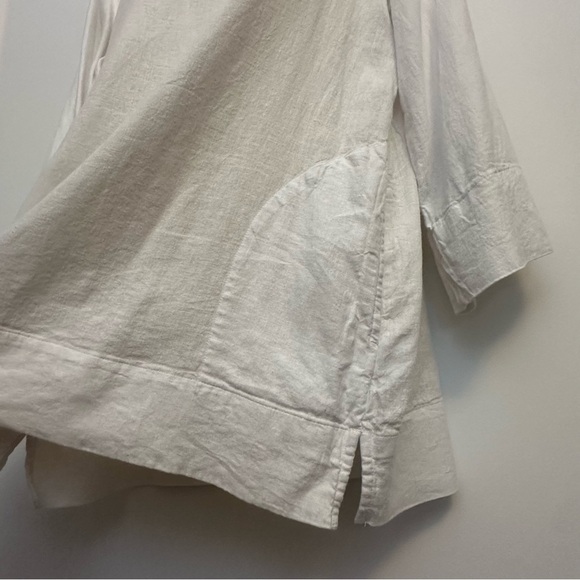 Lands' End White Linen Blend Tunic - Picture 6 of 7